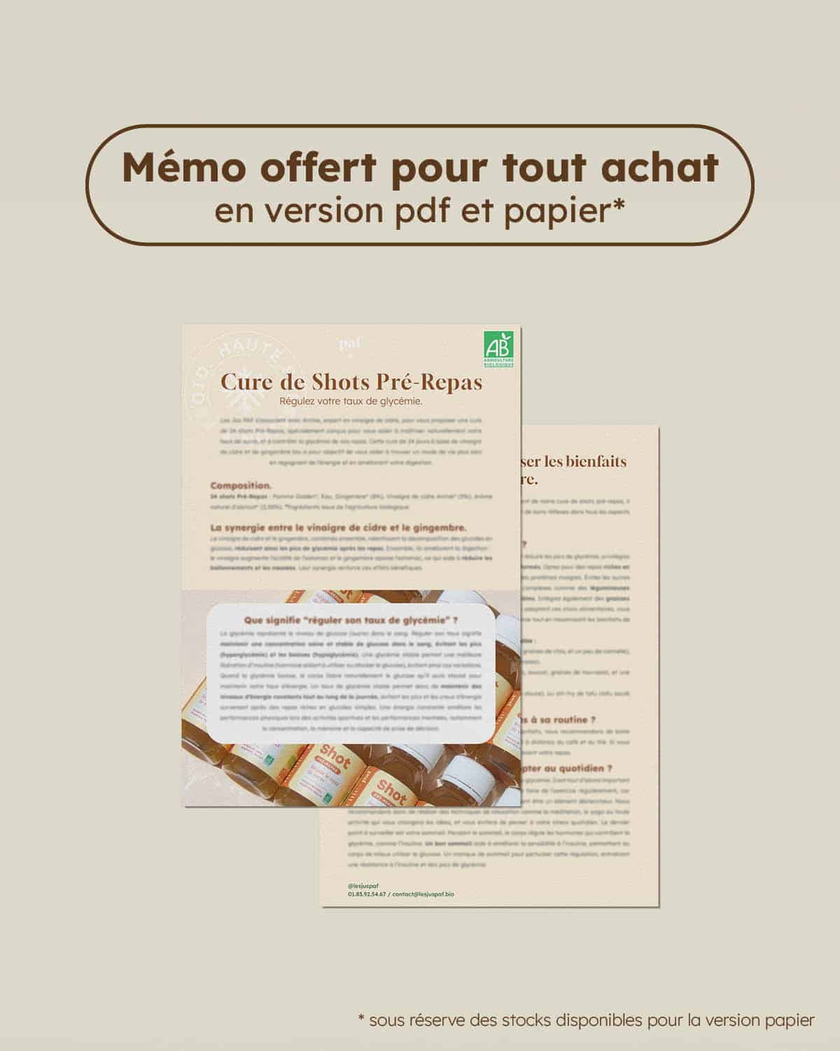 Cure de shots Pré-Repas Archie x PAF – Image 4